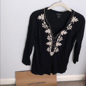 Lucky brand 3/4 sleeve blouse